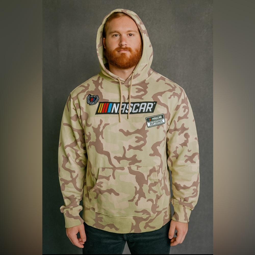 NASCAR cup series pullover fleece camo hoodie embroidered